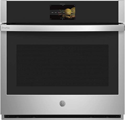 GE Profile PTS7000SNSS 30" Single Wall Oven with 5 cu. ft. Capacity 7" Touch LCD Screen Convection with Direct Air Self-Clean with Steam Clean Option in Stainless Steel