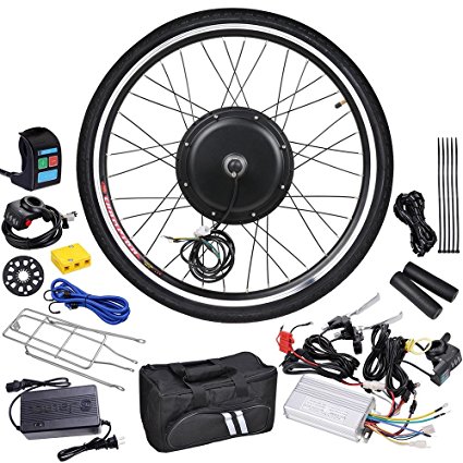 AW 26"x1.75" Front Wheel 48V 1000W 470RPM Electric Bicycle Hub Motor Speed Control Conversion Kit PAS System