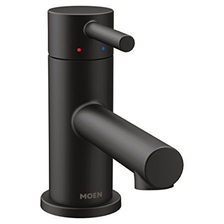 Moen 6191BL Align One-Handle Low Arc Bathroom Faucet, Matte Black