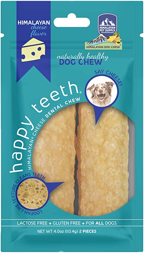 Himalayan Dog Chew Happy Teeth Cheese Flavor Large, 2 Piece