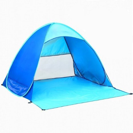 Beach Tent, Sunba youth Portable Outdoor Sun Shelter 90% UV Protection Automatic Pop Up Beach Umbrella Shade Canopy