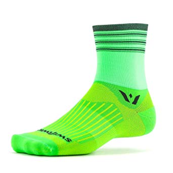 Swiftwick- ASPIRE FOUR | Socks Built for Trail Running & Cycling | Fast Drying, Firm Compression Crew Socks