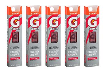 Gatorade G Series 01 Prime Energy Chews Fruit Punch 6-Packs - 5 CT