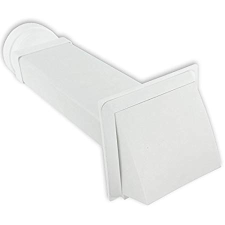 Spares2go Universal External Wall Vent Cover Kit for Vented Tumble Dryers (White)