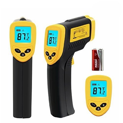 Etekcity Lasergrip 774 Non-contact Digital Laser IR Infrared Thermometer Temperature Gun, Yellow/Black (Certified Refurbished)