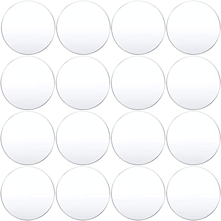 16 Pieces Clear Circle Acrylic 0.08 Inch Thick Round Acrylic Blanks Acrylic Discs Round Acrylic Panel for Picture Frame Painting DIY Crafts (Clear,4 Inch/ 10.16 cm)