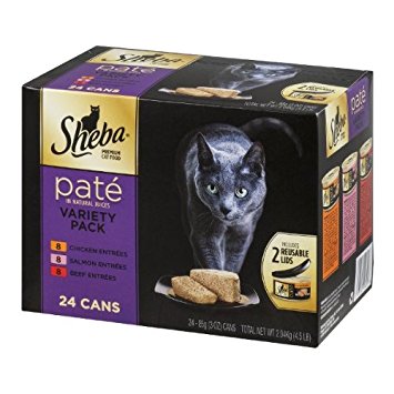 Sheba Pate Cat Food Variety Pack - 24 CT