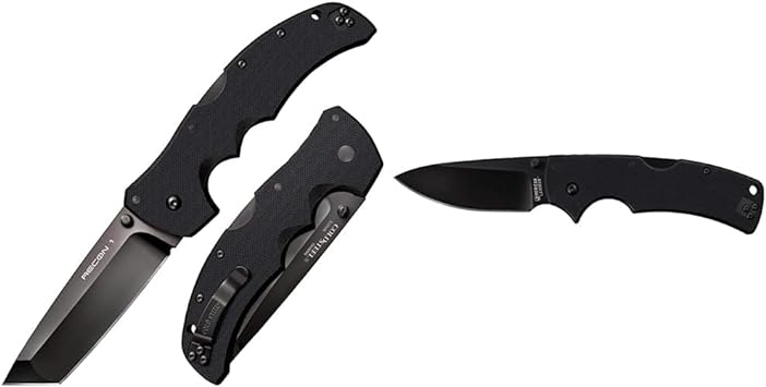 Cold Steel Recon 1 Series Tactical Folding Knife with Tri-Ad Lock and Pocket Clip - Made with Premium CPM-S35VN Steel