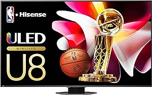 Hisense 75-Inch Class U8 Series Mini-LED ULED 4K UHD Google Smart TV (75U8N, 2024 Model) - QLED, Native 144Hz, Full Array Local Dimming, Game Mode Pro, Alexa Compatibility