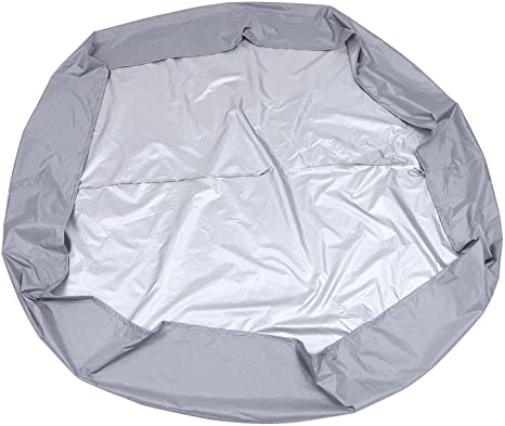 DOITOOL Round Pool Cover for Above Ground Pools, 6 ft Round Solar Pool Cover Protector for Inflatable Pool and in- ground Pools for and Reduce Water Evaporation (Grey, 190X30CM)