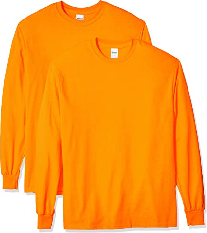 Gildan Mens Ultra Cotton Long Sleeve T-Shirt, Style G2400, 2-Pack