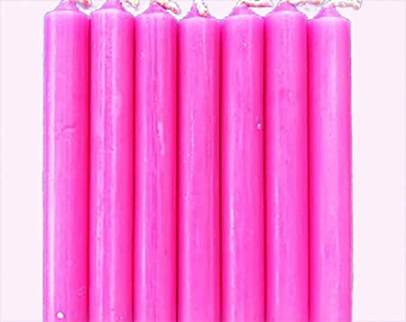 Radharani's Pink Spell Candles 4"