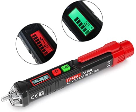 Twidec/Non Contact Voltage Tester, LED Indicator and LCD Display, AC12/48-1000V Electric Test Pen With Flashlight ，AC Voltage Detector,Adjustable Sensitivity Dual Electrical Tester Pen,with Sound Alar TA100