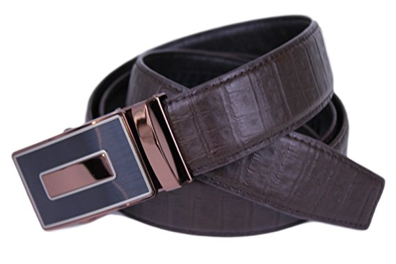 Mooniva Men's Leather Ratchet Belt Moxiguo Collection