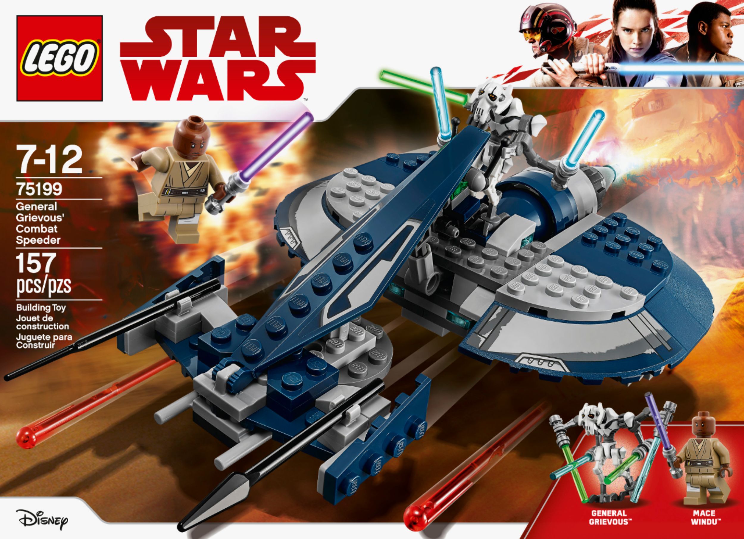 LEGO - Star Wars General Grievous' Combat Speeder Building Set 75199 - Blue