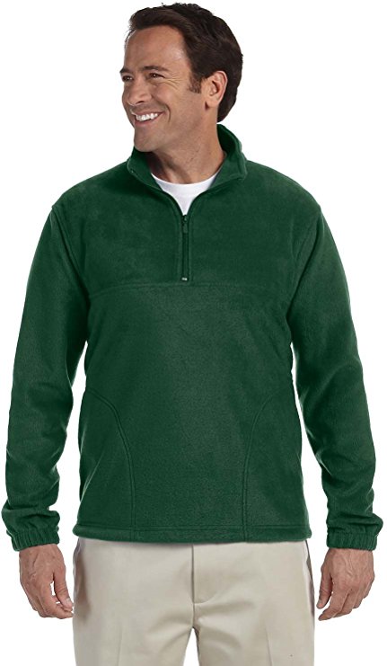 Quarter-Zip Fleece Pullover - BLACK - S 8 oz. Quarter-Zip Fleece Pullover