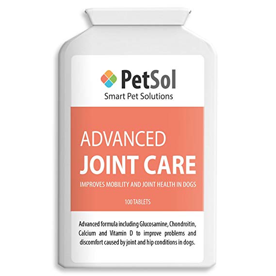 PetSol Advanced Joint Care - 100 tablets - Powerful Hip & Joint Care Supplement For Dogs. Improves Mobility & Joint Health In Dogs (Large Dogs / 100 Tablets)