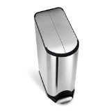 simplehuman Butterfly Step Trash Can Recycler Stainless Steel 40 L  105 Gal