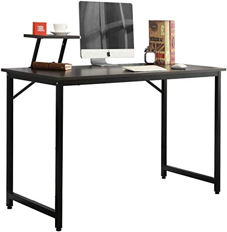 sogesfurniture Modern Simple Design Computer Desk Office Workstation Desk Study Writing Desk PC Laptop Table for Home Office, 100x50x75cm, Black WK-JK100-BK-BH