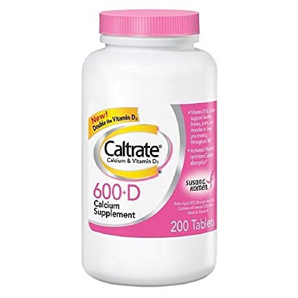 Caltrate 600 d Calcium Supplement with Vitamin D Tablets, 200 Ea (Pack of 3)