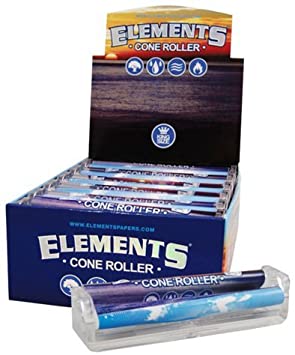 Elements Ultra Thin Rice Rolling Paper Machine - King Size Cone Roller (12 Pack Display Box)