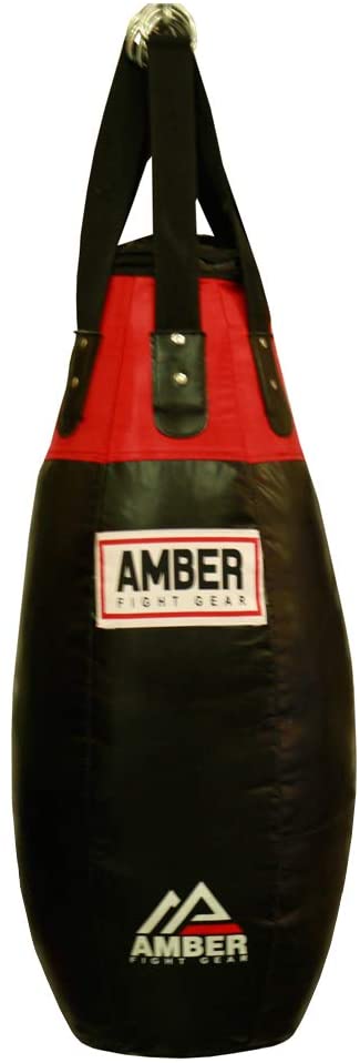 Amber Fight Gear Tear Drop Heavy Bag Punching Bag Heavy Bag Kick Boxing MMA Muay Thai Heavy Bag Training Heavy Bag with Heavy Bag Chain with Swivel Filled OR UNFILLED