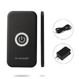 RAVPower Wireless Charging Pad for Samsung Galaxy S6 Nexus 4 5 6 72013 Nokia Lumia 920 LG Optimus Vu2 HTC 8X Droid DNA and All Qi-Enabled Devices-Black AC adapter included