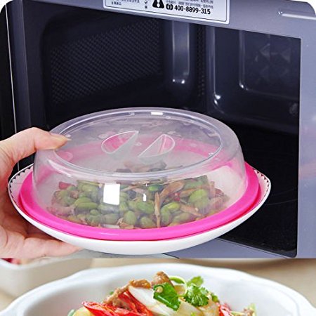 Pevor PlateTopper (Pink) Universal Leftover Lid Microwave Cover Airtight