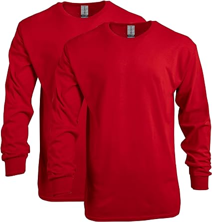 Gildan Unisex-Adult Heavy Cotton Long Sleeve T-Shirt, Style G5400, 2-Pack