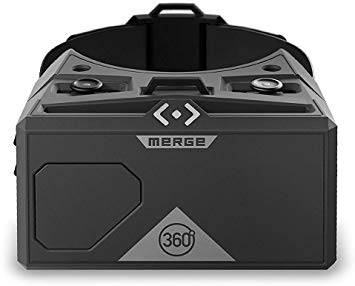 Merge Goggles 360 VR Smartphone Headset (Moon Grey) | Access VR Apps, Games, and Content | Adjustable Lenses | Dual Input Controls