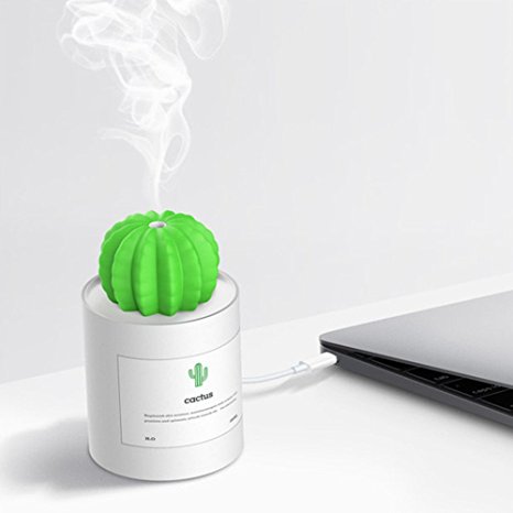 Walkas Mini Portable Cool Mist Humidifier with Timed auto shutdown for Office Home (White)