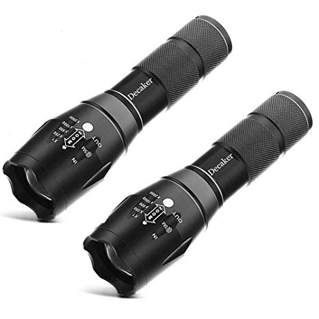 2Pcs Tactical Flashlight with Magnetic Base & Zoom Function,TacLight As Seen on TV Military Grade 5 Light Modes Magnetic Tactical Torch