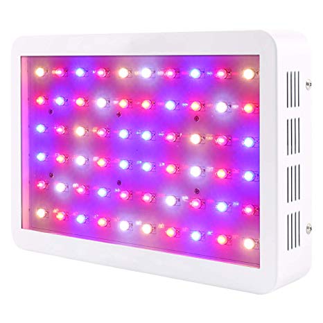 BLOOMSPECT 300W LED Grow Light: Full Spectrum for Indoor Greenhouse Hydroponic Plants Veg and Blooming