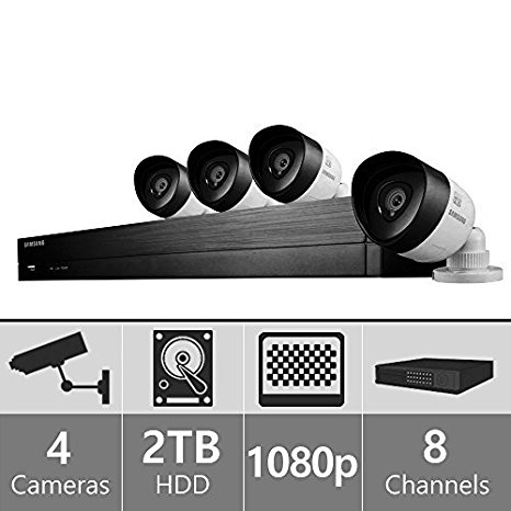 SDH-C74040 - Samsung 8 Channel 1080p HD 2TB Security System with 4 Cameras
