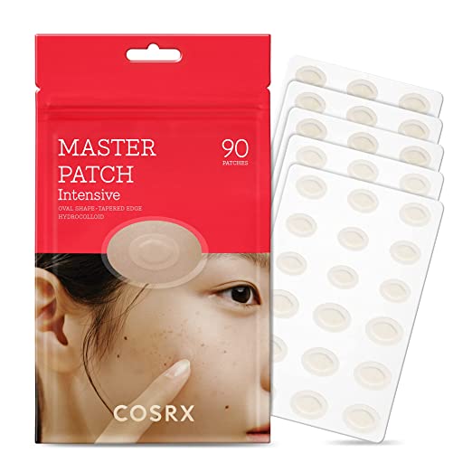 COSRX Master Patch Intensive 90 Patches (Value Pack) | Oval-Shaped Hydrocolloid Acne Pimple Patch with Tea Tree Oil | Quick & Easy Treatment