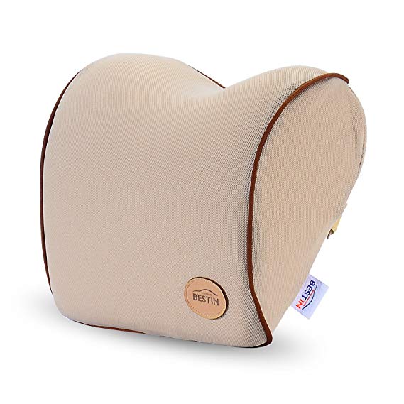 BESTIN Car Neck Pillow,Neck Pillow for Car Headrest，Car Headrest Memory Foam Pillow,Protect Neck in Travel/Office/Home/Car(Beige1)