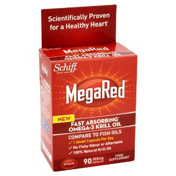 MegaRed Fast Absorbing Omega-3 300 mg Krill Oil - Pack of 90