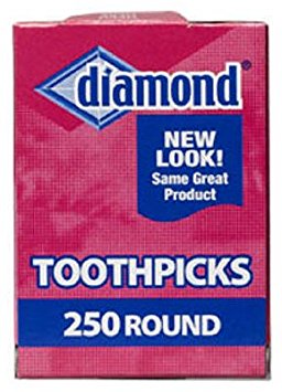 Diamond Round Toothpicks, Pack of 250