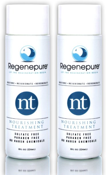 Regenepure - NT Shampoo, Nourishing Treatment For Thickening and Strengthening Hair, 8 Ounces (2 Pack)