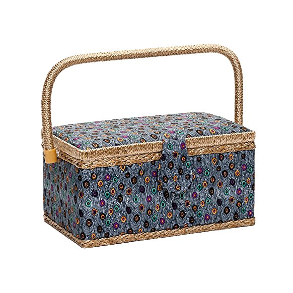 Korbond Sewing Basket Standard Peacock, Multicoloured