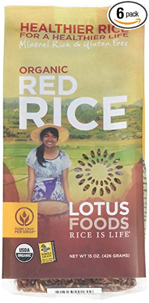 Lotus Foods Gourmet Organic Red Rice, 15-Ounce (Pack of 6)