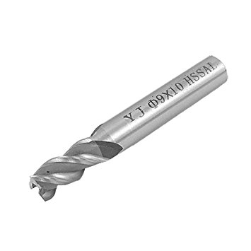 Aluminum Iron Milling 3 Flute 9mm Diameter End Mill Bit