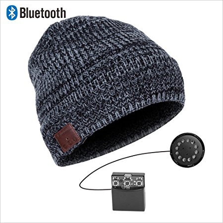 Zibaar Latest Bluetoth V4.1 Bluetooth Headphone Beanie Wireless Bluetooth Hat Combined with Removable Headset; Hands Free Talking