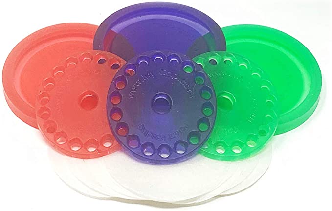 My-Cap's Silicone Caps, Lids, and Filters for Nespresso VertuoLine Brewers (3-Pack)