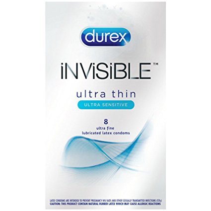 Durex Invisible Condom, 8 Count