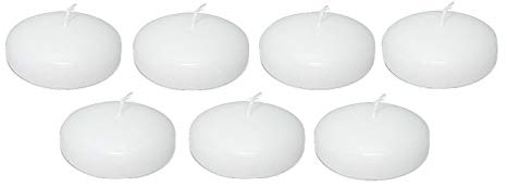 D'light Online Large 3 Inch Bulk Event Pack Floating Candles for Weddings, Spa, Home Decor, Special Occasions and Holiday Decorations - (White, Set of 24 Pieces Per Case)