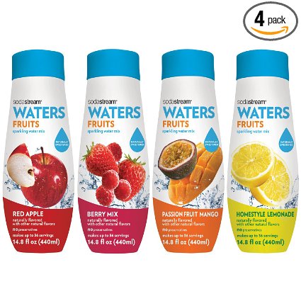 SodaStream Fruits Sparkling Drink Mix Variety Pack, 440ml 4-Pack