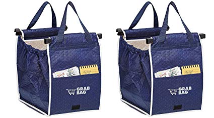 Insulated Reusable Grab Bag Grocery Shopping Tote Holds Up To 40 lbs (2)