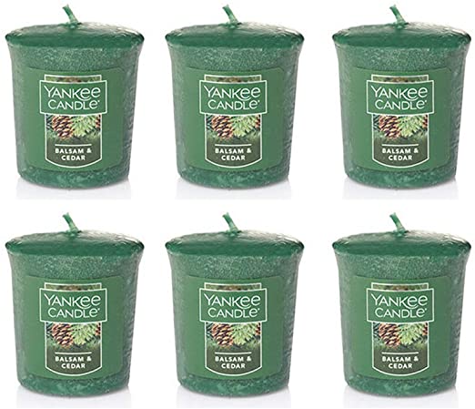 Yankee Candle Lot of 6 Balsam & Cedar Votives