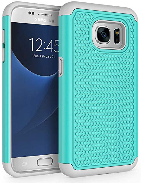 Galaxy S7 Case, SYONER [Shockproof] Defender Protective Phone Case Cover for Samsung Galaxy S7 (5.1", 2016) [Turquoise]